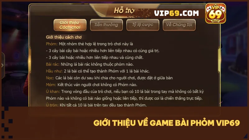 Phỏm Vip69 tái hiện lối chơi truyền thống với phong cách hiện đại và đậm tính chiến thuật