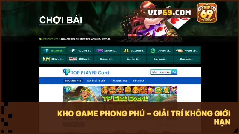Kho game phong phú, đồ họa sống động, luật chơi minh bạch.