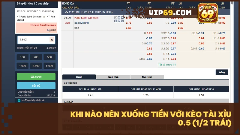 Chỉ xuống tiền khi trận đấu phù hợp, dễ xuất hiện bàn thắng quyết định